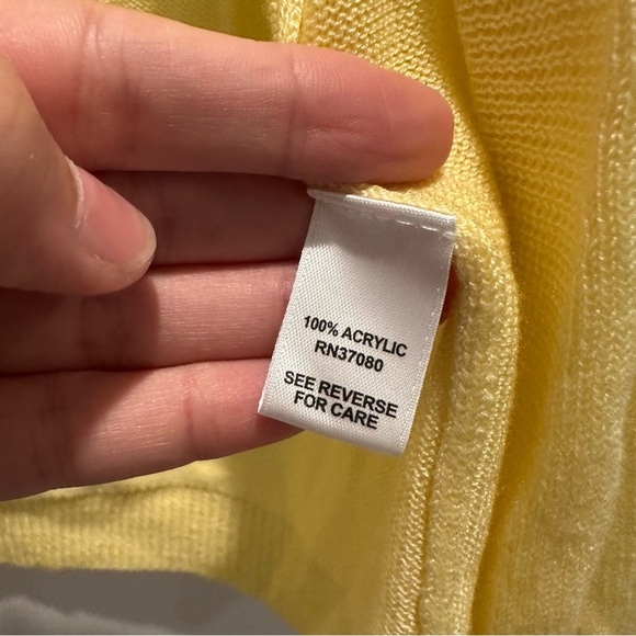 Cato Light Yellow Knit Cardigan - Picture 3 of 5